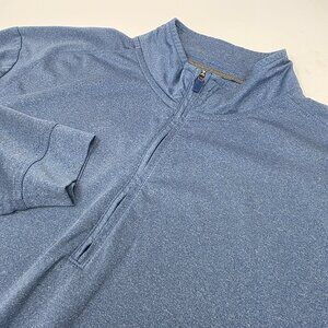 Johnnie-O Sweater Mens Medium M Blue Quarter Zip Golf Pullover Performance Shirt